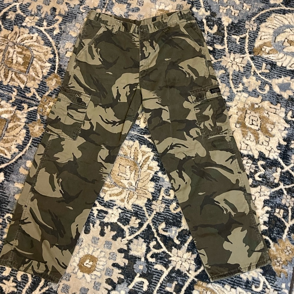Wrangler fleece lined camo cargos
